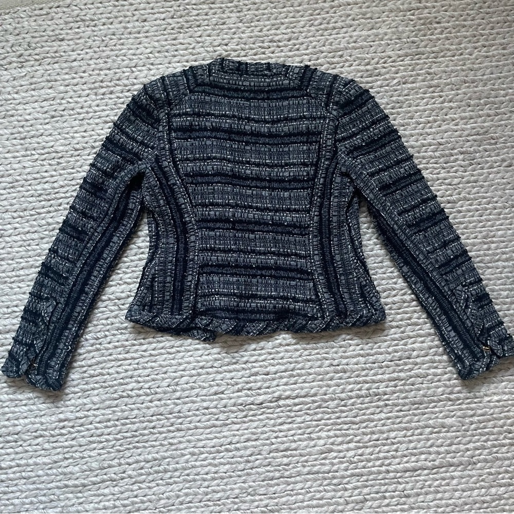 Derek Lam 10 Crosby Black and Gray Women's Tweed Jacket - Picture 8 of 8